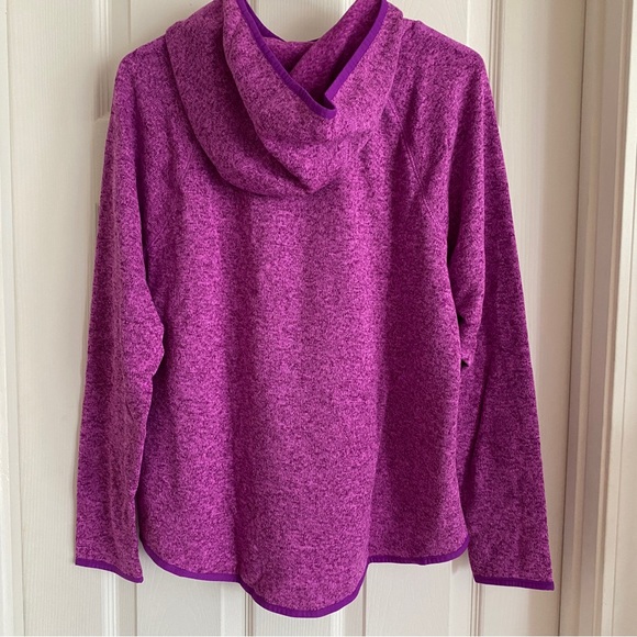 Xersion Pullover Hoodie Sweater Knit Girl’s PLUS 20 XXL Thumbholes Pocket Purple - Picture 2 of 6